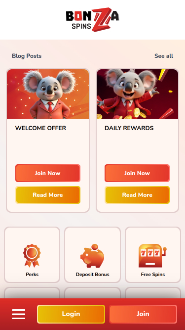 Promozioni mobile di Bonza Spins Casino