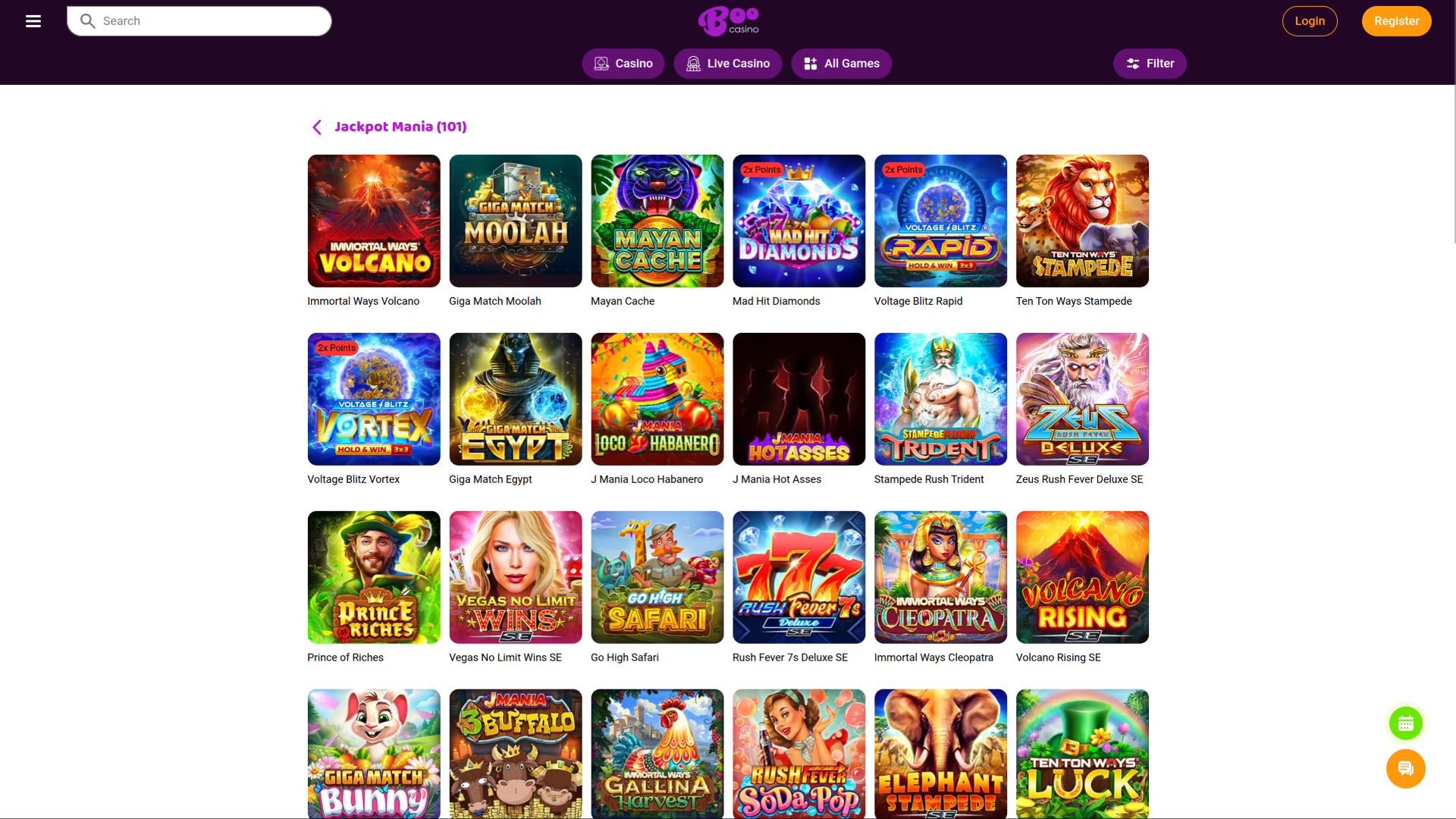 Bote de escritorio de Boo Casino