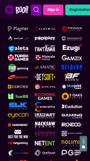 Desenvolvedores de jogos móveis do Booi Casino