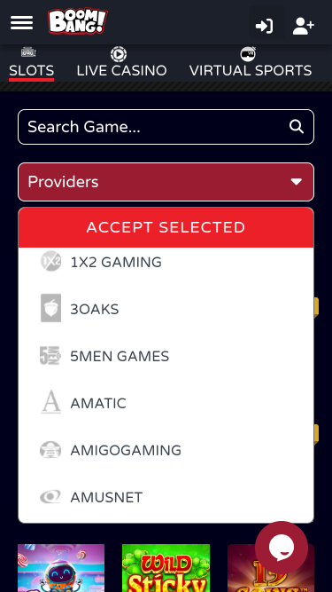 Boombang Casino Móvil Desarrolladores de juegos