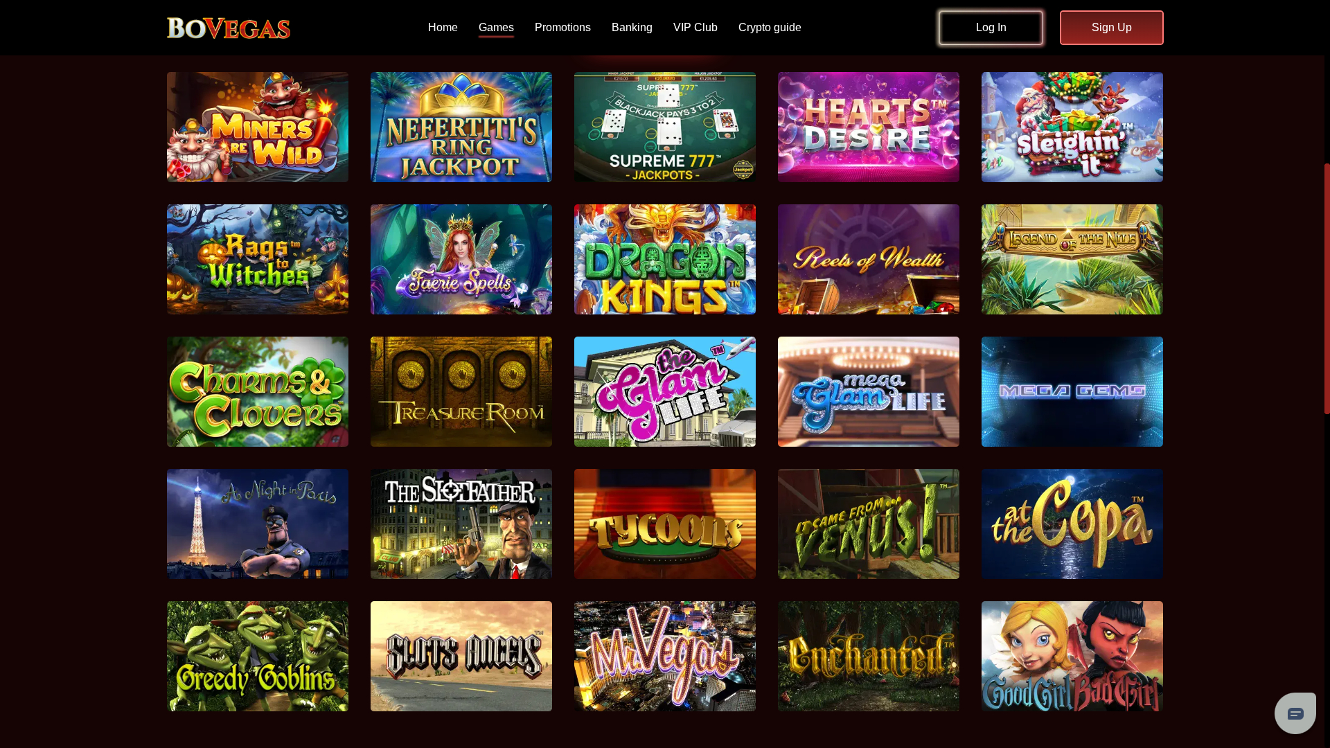 Bote de escritorio de BoVegas Casino