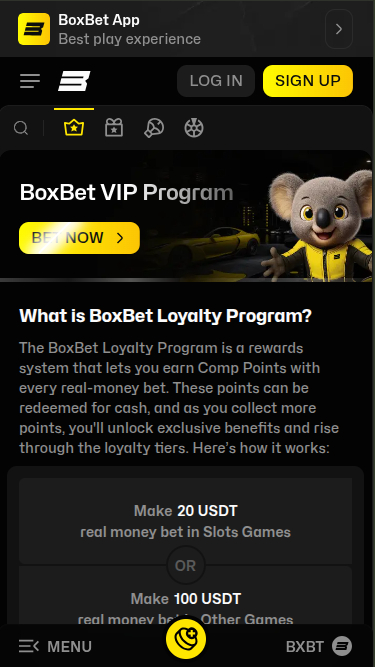 BoxBet Casino Mobiles VIP-Programm