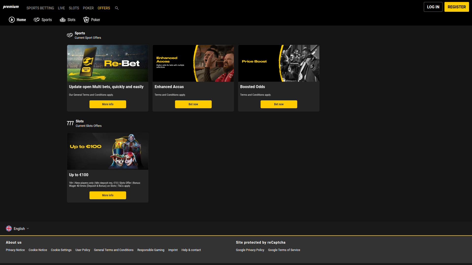 Promotions sur bureau de Bpremium Casino