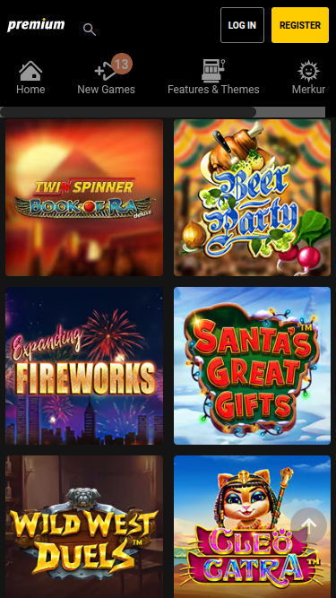 Jeux mobiles de Bpremium Casino