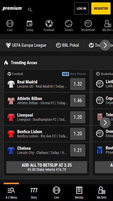 Sports mobiles de Bpremium Casino