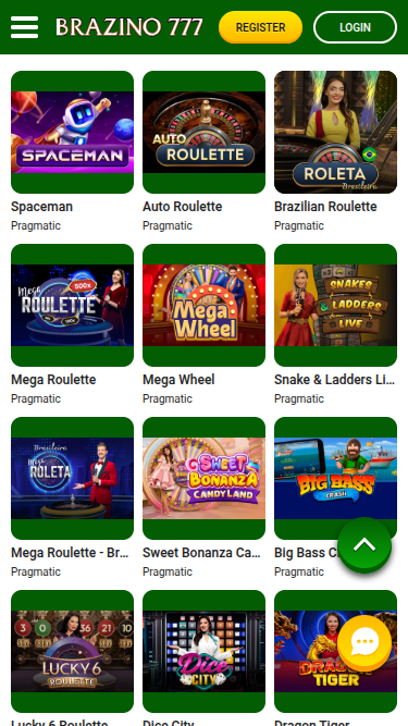 Croupier en direct mobile de Brazino777 Casino