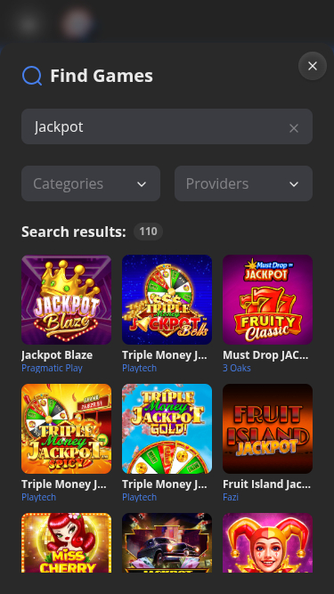 Jackpot mobile de BruceBet Casino