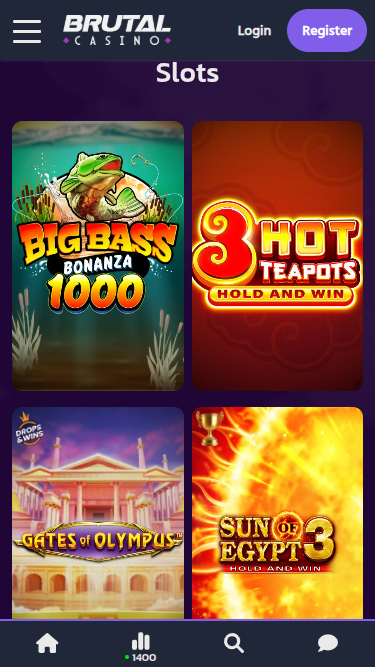 Jeux mobiles de Brutal Casino