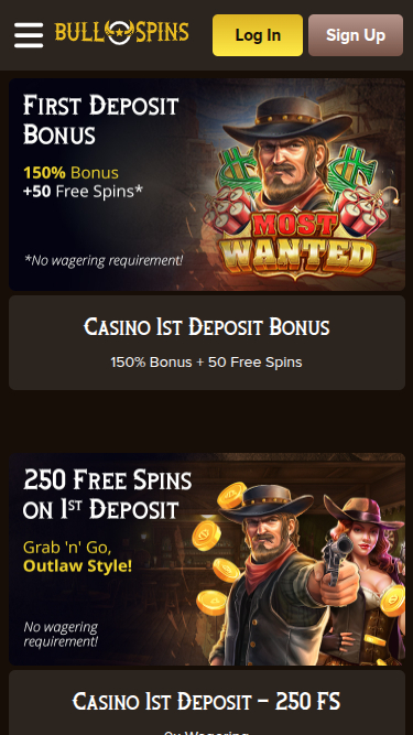 Bull Spins Casino Mobile Promotions