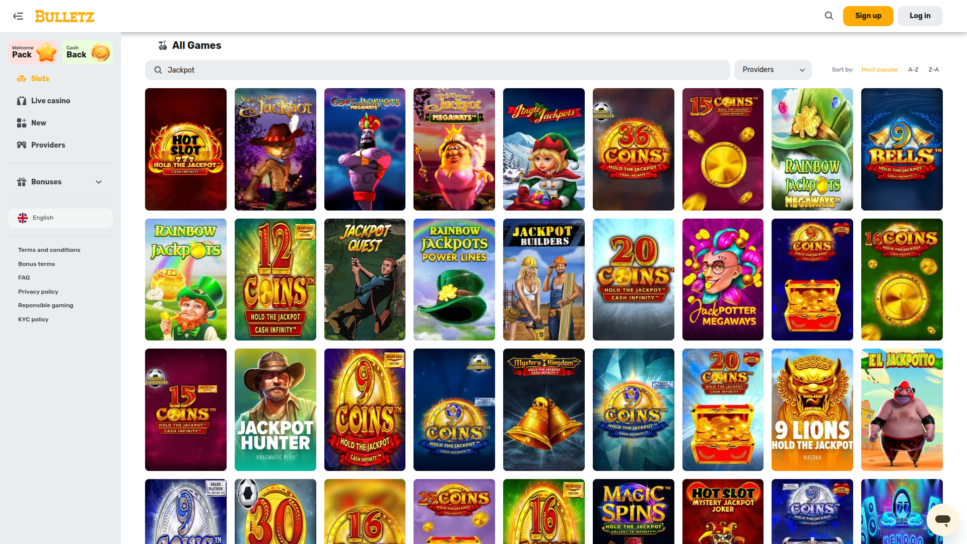 Bote de escritorio de Bulletz Casino