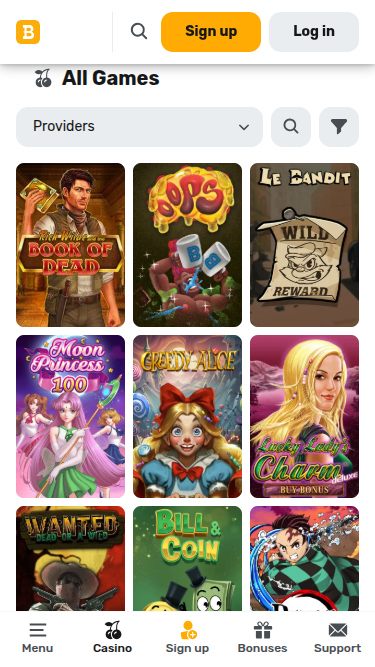 Juegos móviles de Bulletz Casino