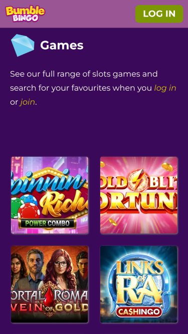 Jogos para celular Bumble Bingo