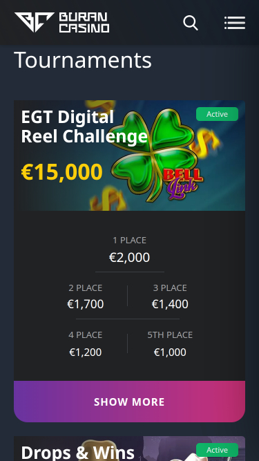 Tournois Mobiles de Buran Casino