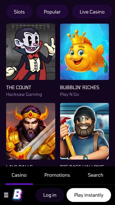 Buumi Casino Mobile-Spiele