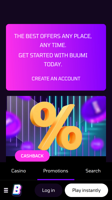 Buumi Casino Mobile-Aktionen