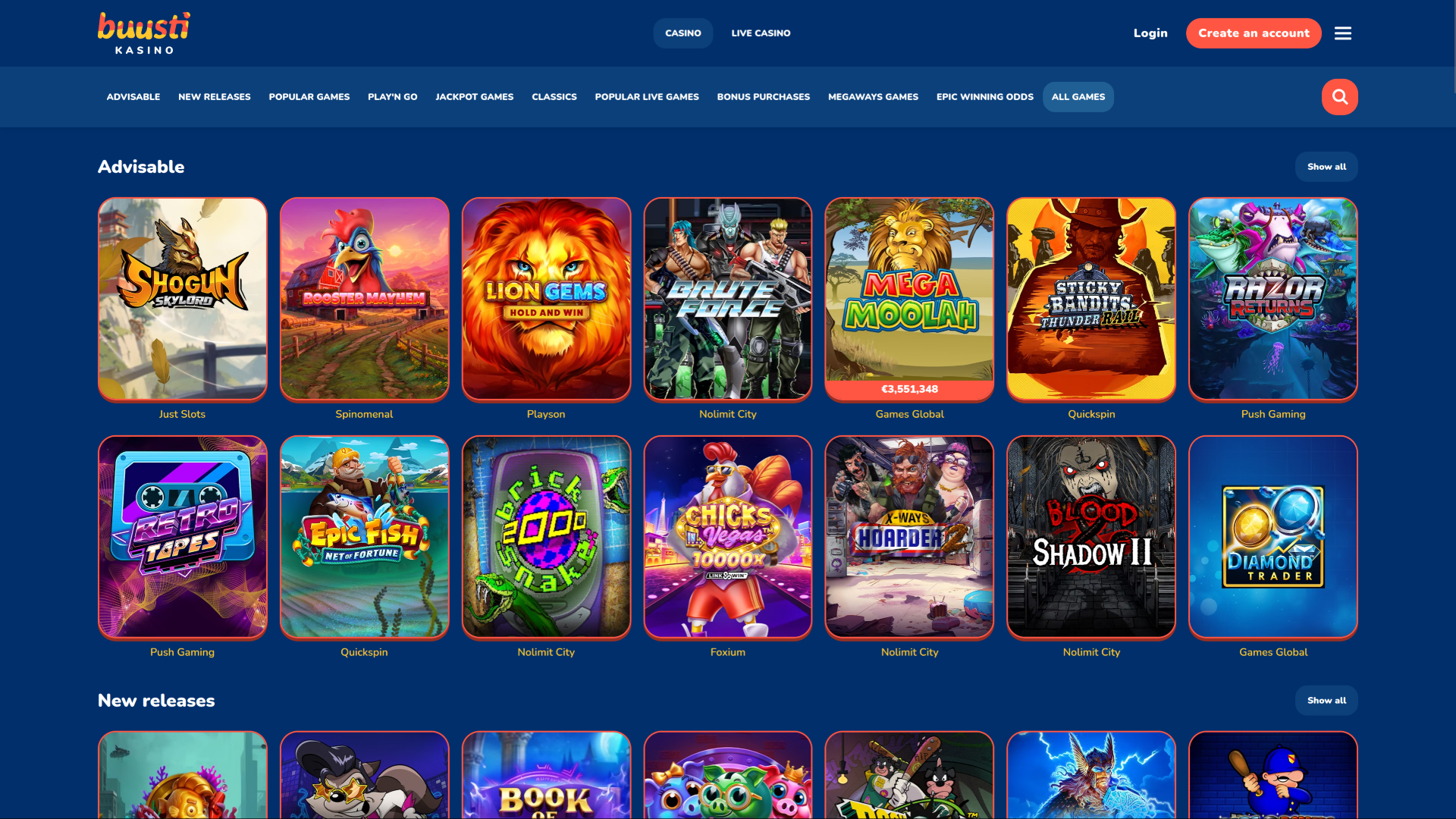 Buusti Kasino Ordinateur Jeux