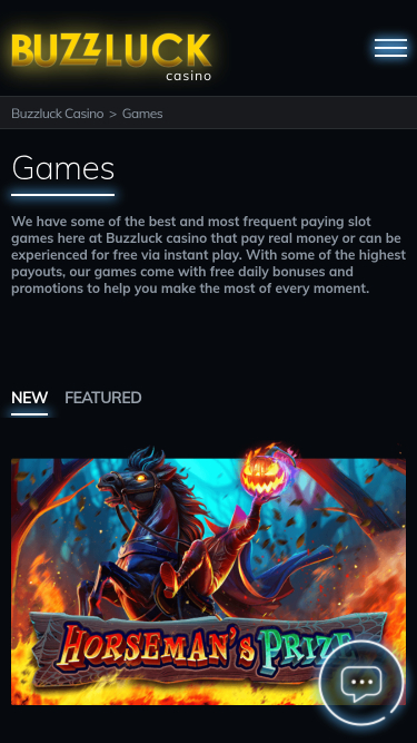 Giochi mobile di BuzzLuck Casino