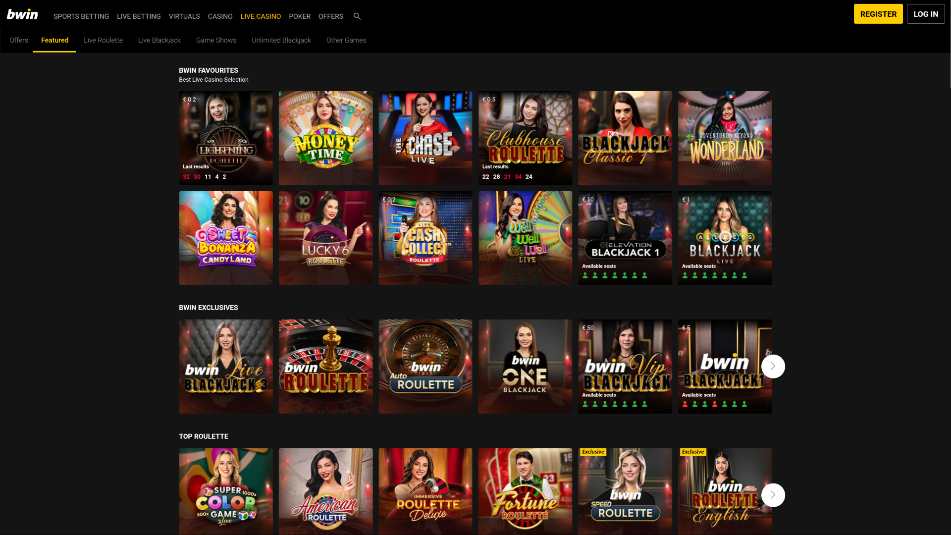Bwin Casino Desktop-Live-Dealer