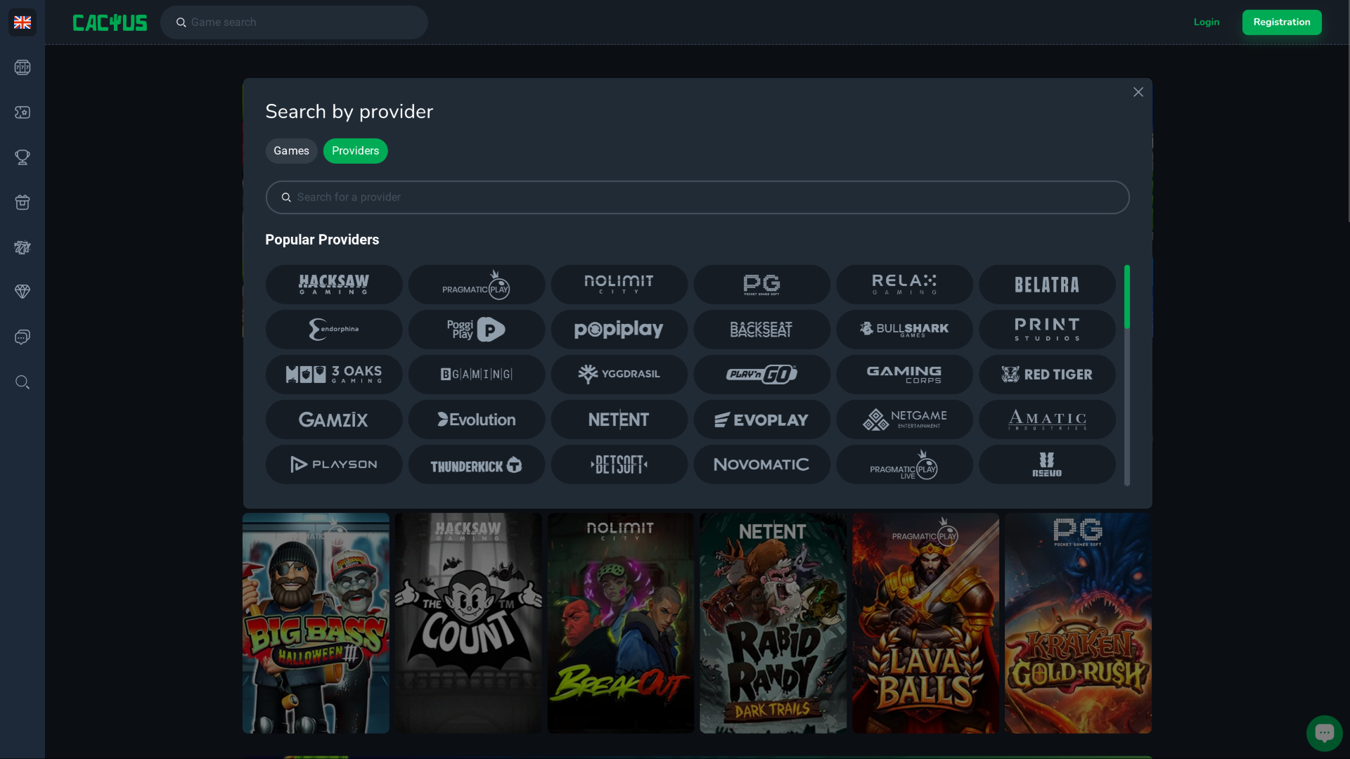 Développeurs de jeux de Cactus Casino pour ordinateur