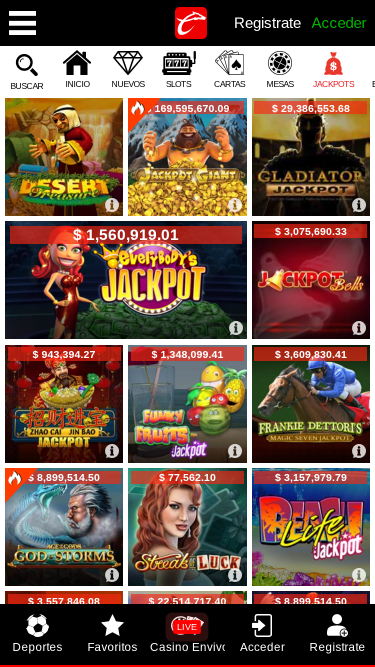 Caliente Casino Mobile Jackpot