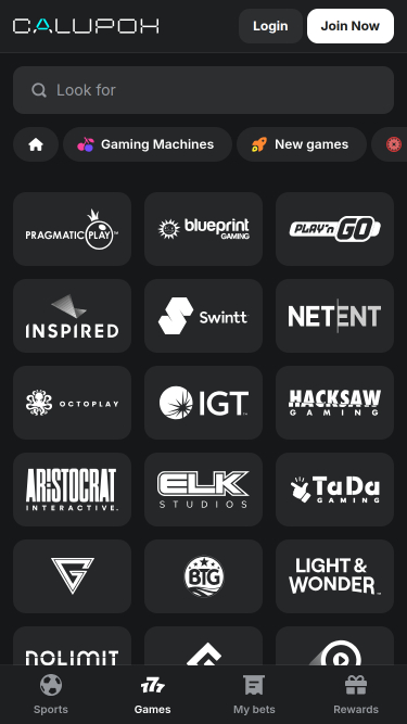 Développeurs de jeux mobiles de Calupoh Casino