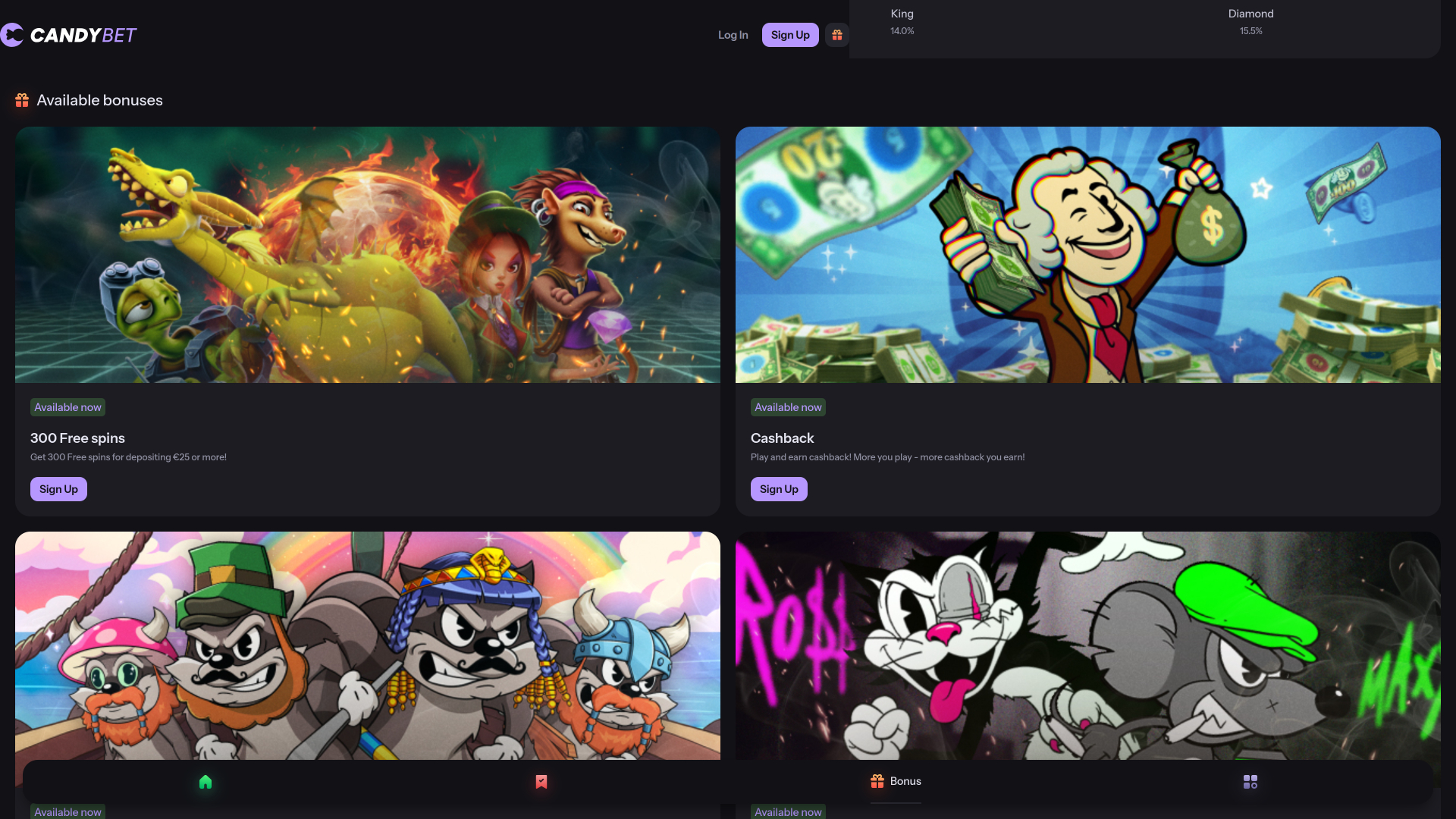 Promociones de CandyBet Casino para ordenador