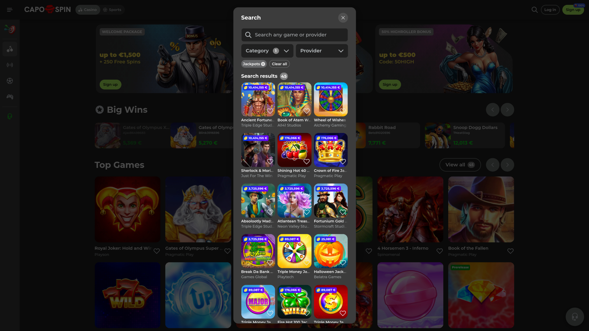 Bote de Capospin Casino para escritorio