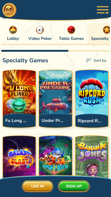 Juegos especiales para móviles del casino Captain Jack