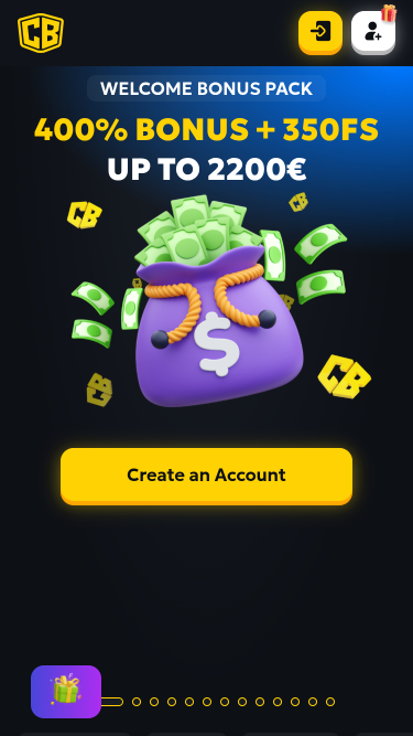 Casabet Casino Mobile Homepage