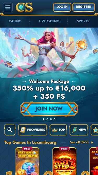 Página principal del Casino Casea