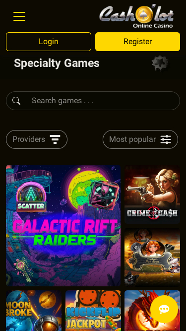Cash o Lot Casino Mobile Specialty Games