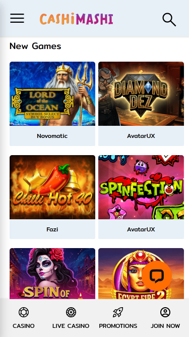 Giochi mobili di Cashimashi Casino