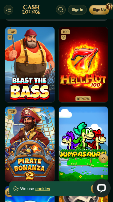 Jeux mobiles de Cash Lounge Casino