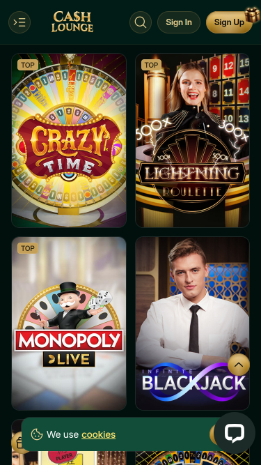 Casino mobile Cash Lounge avec croupier en direct