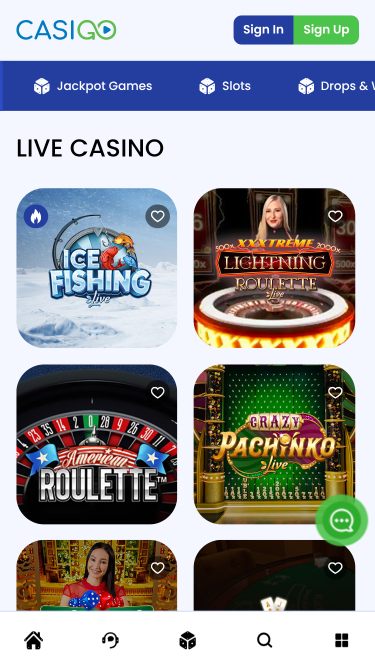 Croupier en direct du casino Casigo sur mobile