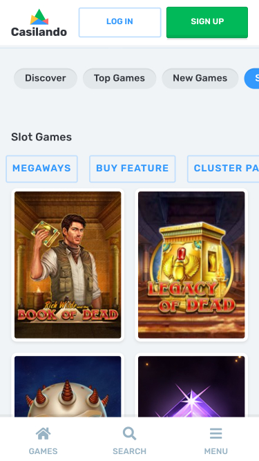 Jeux du casino Casilando sur mobile