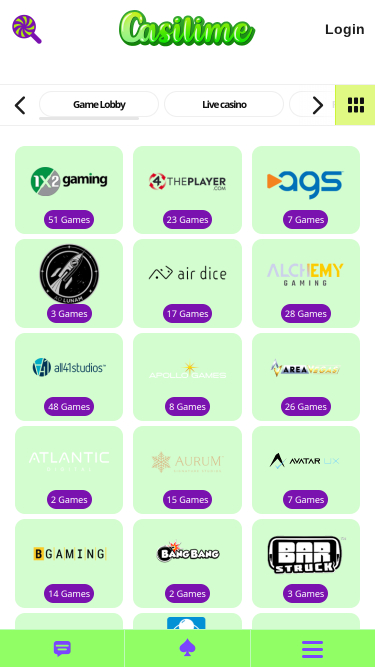 Casilime Casino Game Developers Mobile