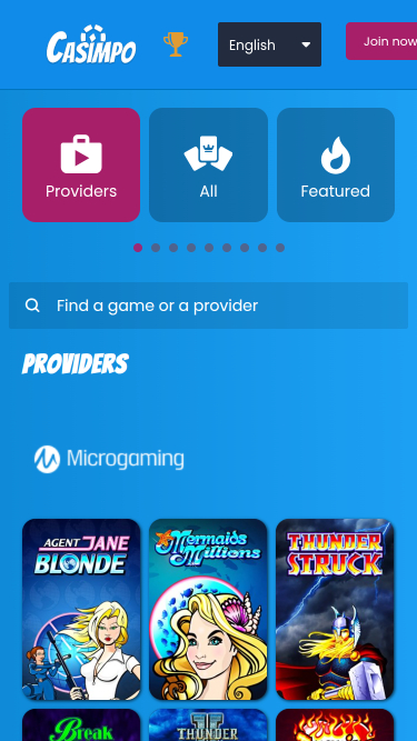 Desarrolladores de juegos de Casimpo Casino Versión móvil