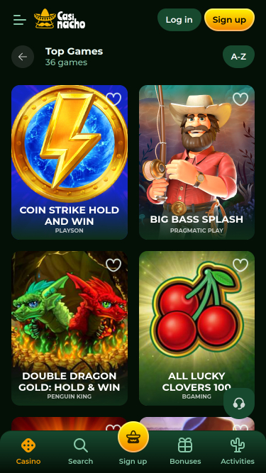 Jeux de casino Casinacho