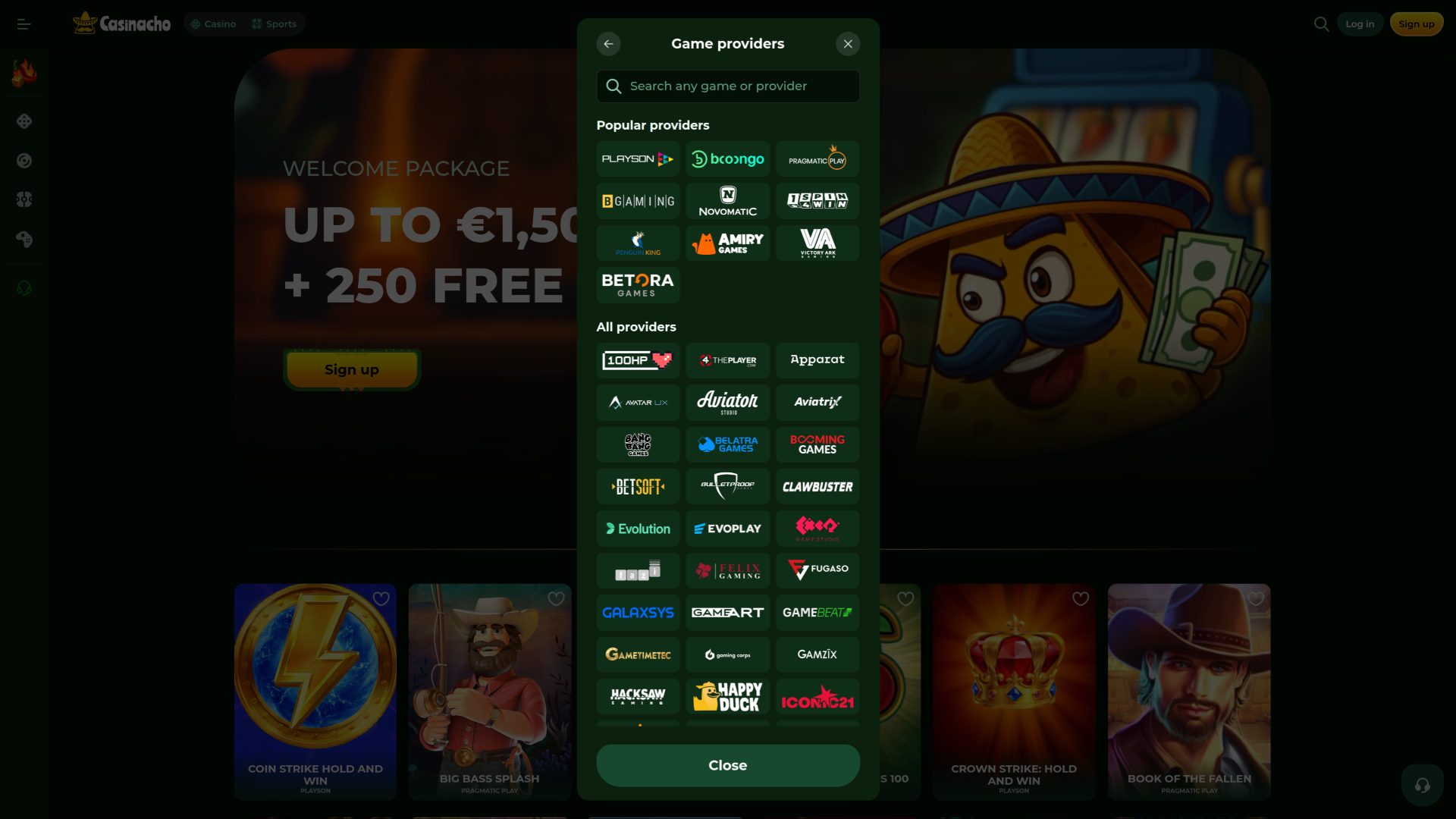 Développeurs de jeux de casino Casinacho