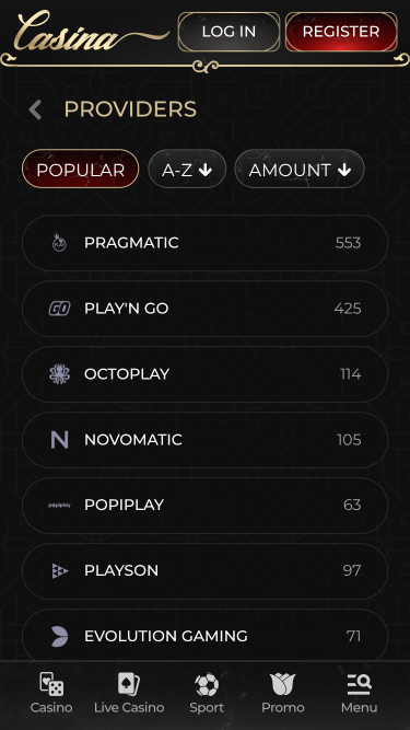 Desarrolladores de juegos de Casina Casino
