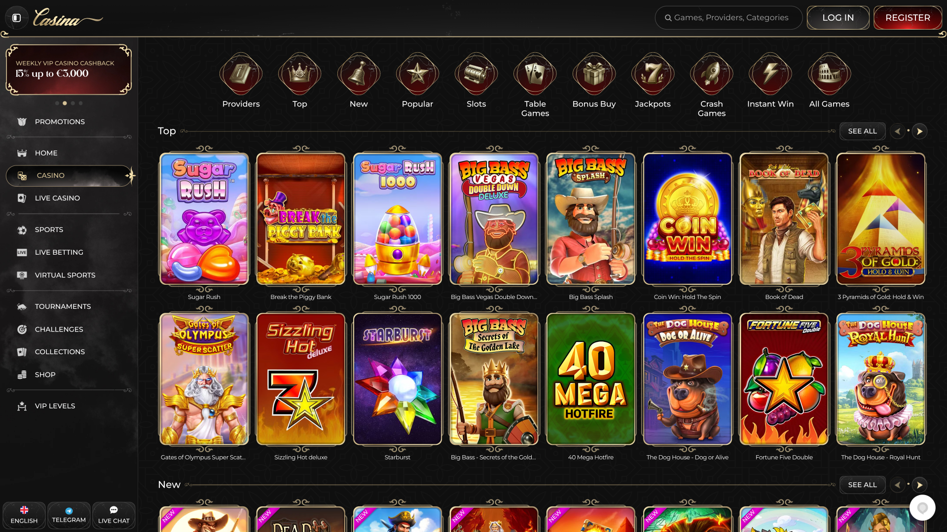 Juegos de casino Casina