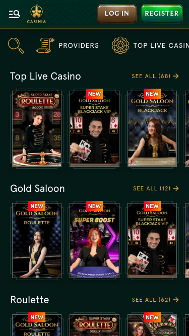 Casinia Casino Mobile Live-Dealer