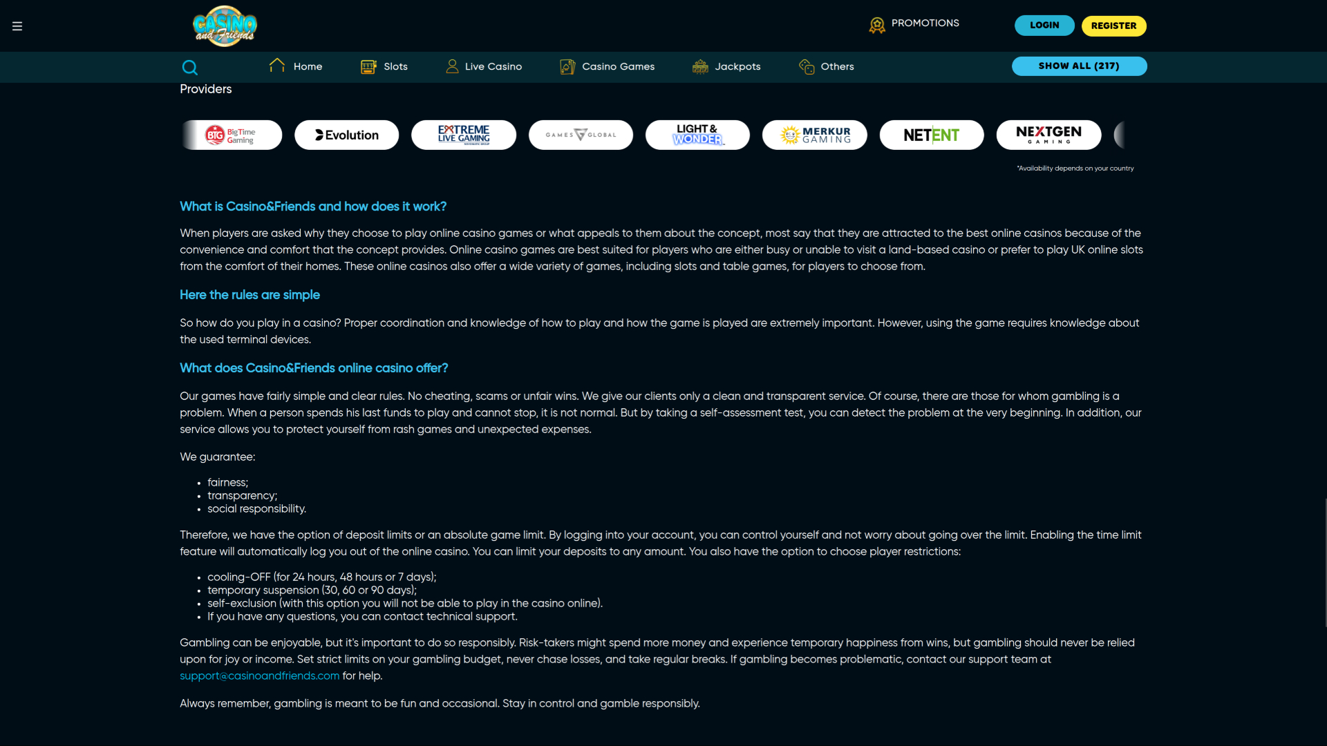 Desarrolladores de juegos de Casino And Friends para escritorio