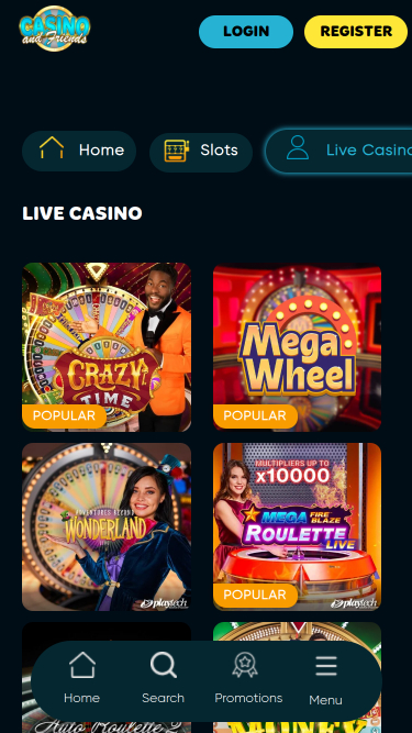 Crupier en vivo de Casino And Friends para móvil