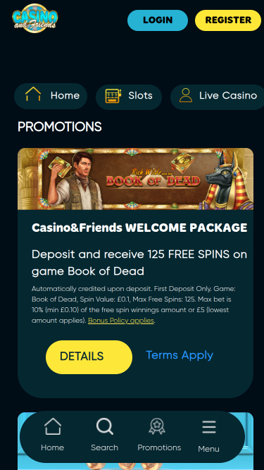Promociones de Casino And Friends para móvil