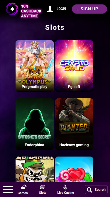 Giochi mobili di Casino Bit