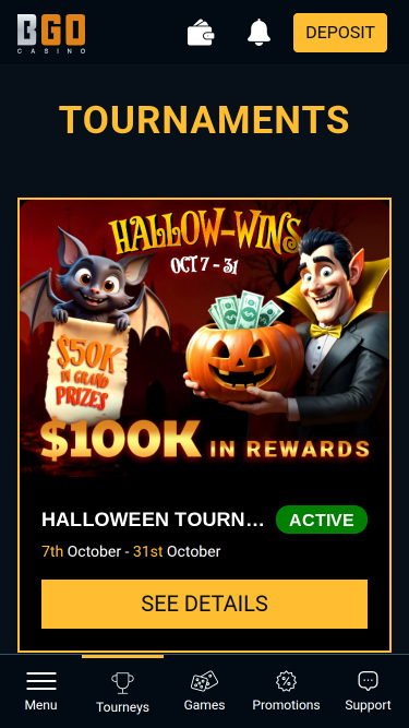 Torneos de Casino Brango móvil