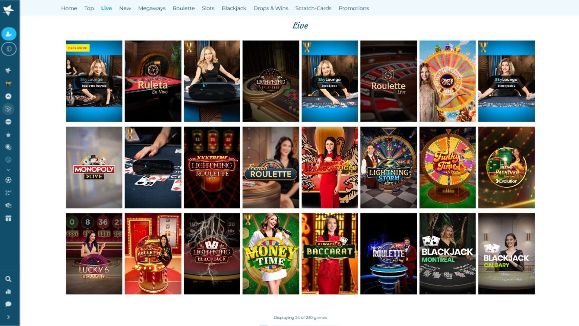 Croupier en direct de Casino Estrella sur ordinateur