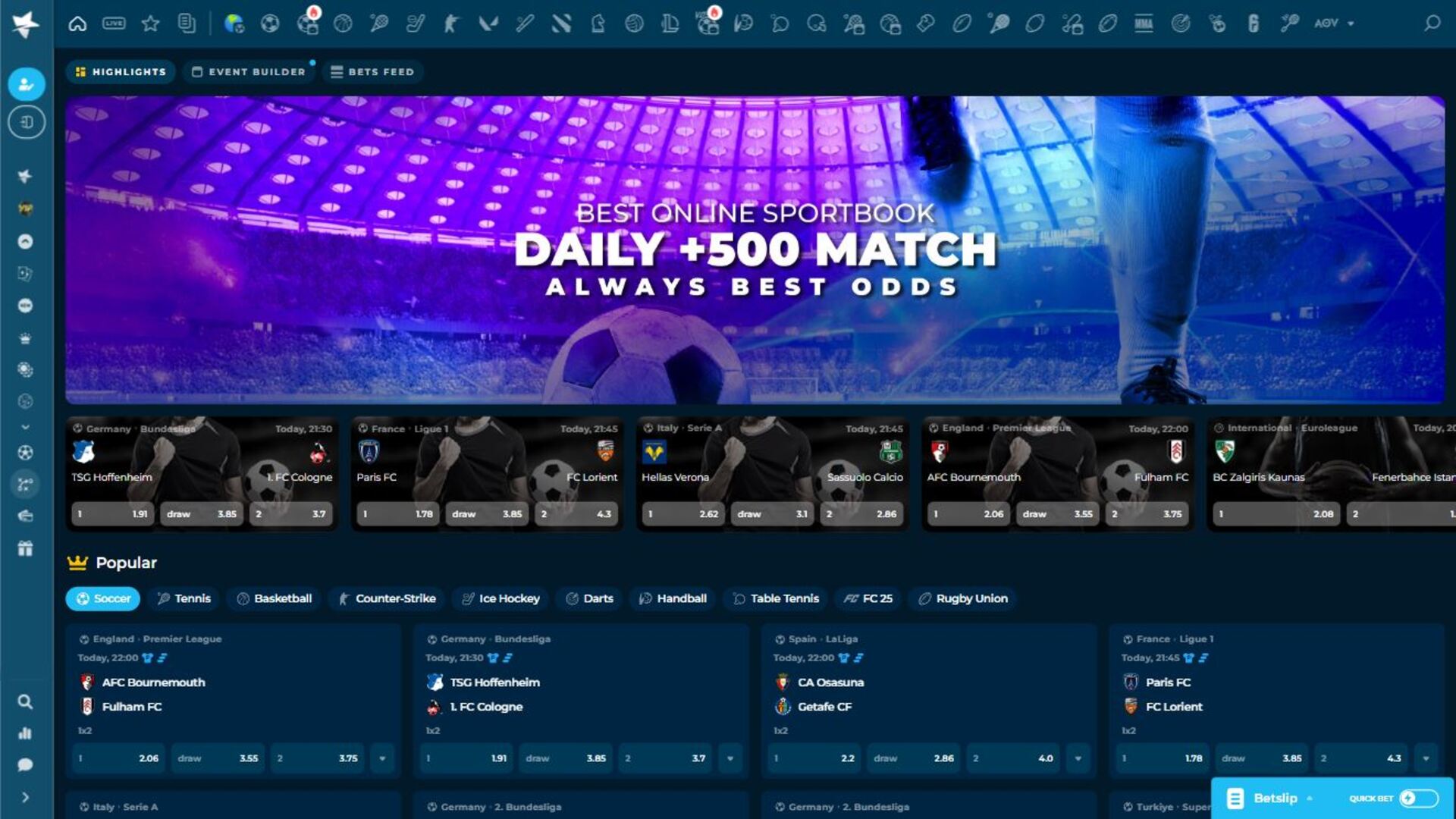 Sports de Casino Estrella sur ordinateur